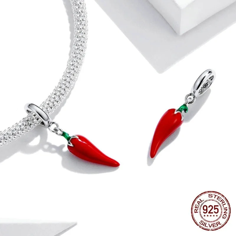 Korean style S925 sterling silver pendant with a leaf shape and electroplated BSC461 colour finish
