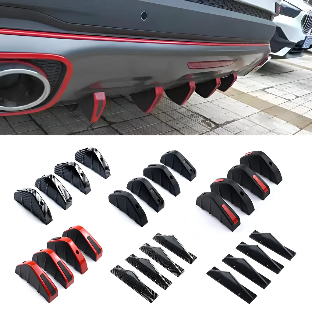 Universal 15cm triangle rear car spoiler in carbon fibre or black ABS for general motors vehicles