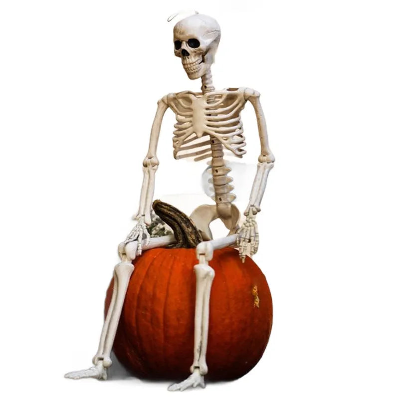 90cm tall poseable plastic skeleton Halloween decoration model