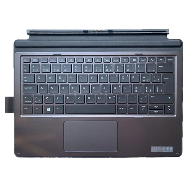 Elite X2 Tablet Keyboard with integrated trackpad and multimedia keys, shown alongside a compatible tablet.