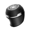 Rechargeable electric shaver with single magnetic cutter head, Type-C charging, LED display and gun black ABS body