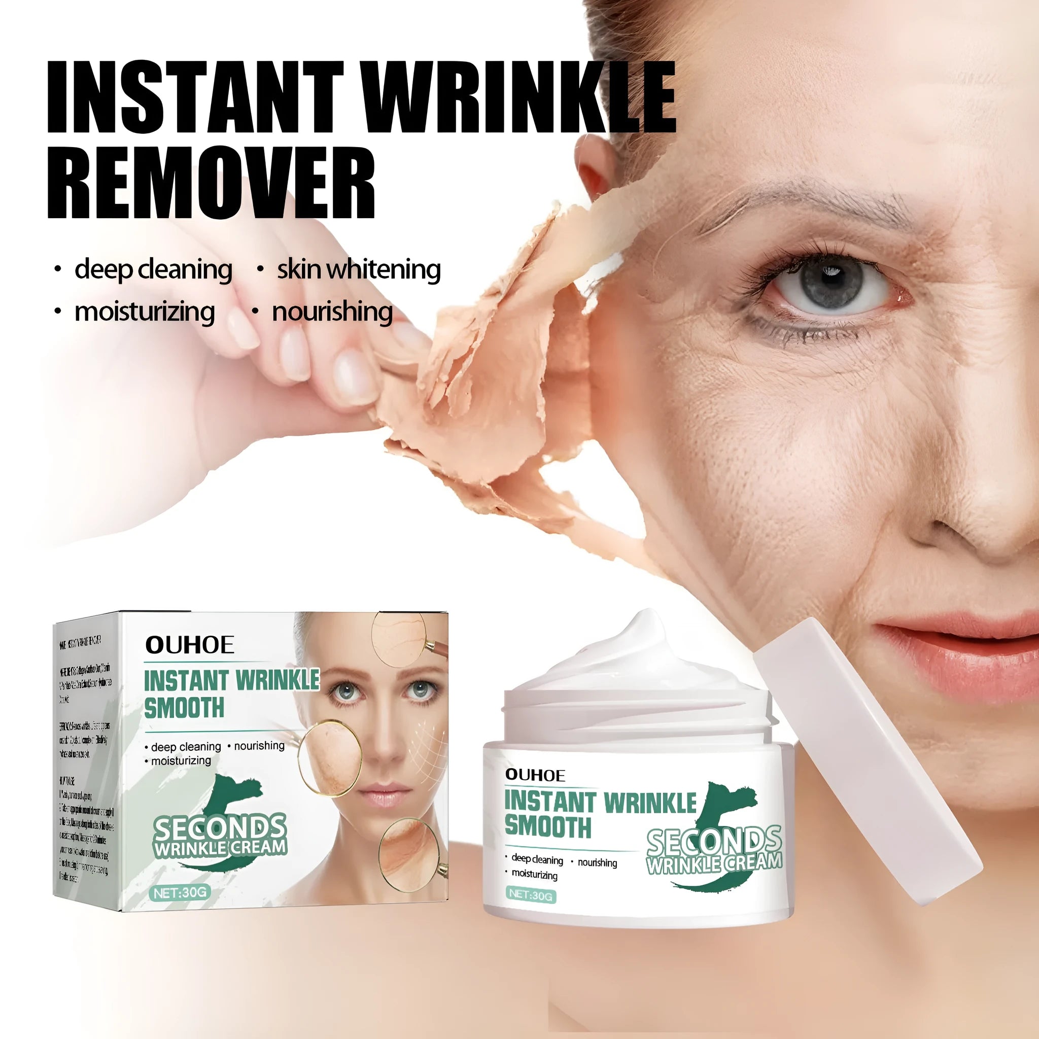 30g pot of anti-ageing anti-wrinkle face cream for facial skincare