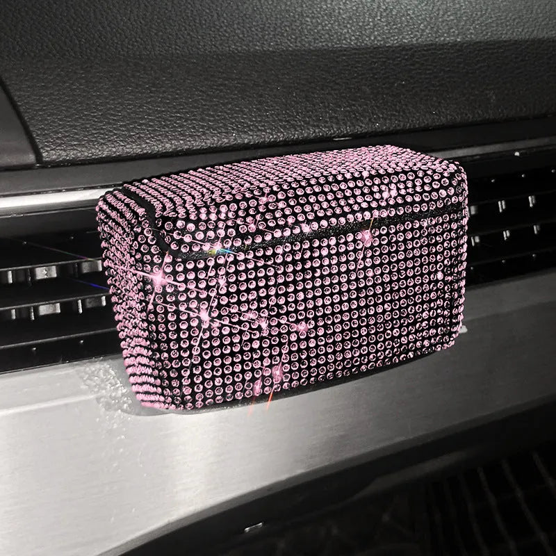 Creative car ashtray with covered design and vent mounting system in diamond finish colours