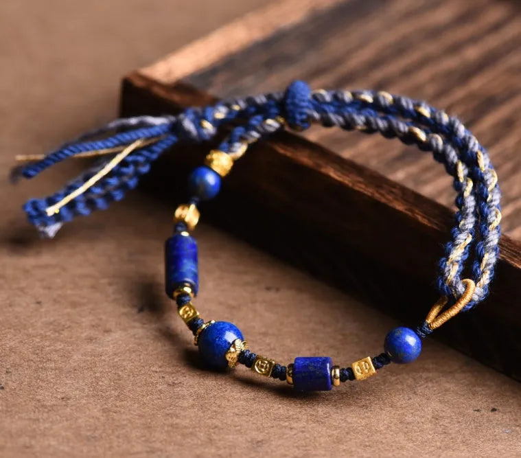 Hand-woven rope bracelet DIY watch band in ethnic style with flexible wire construction