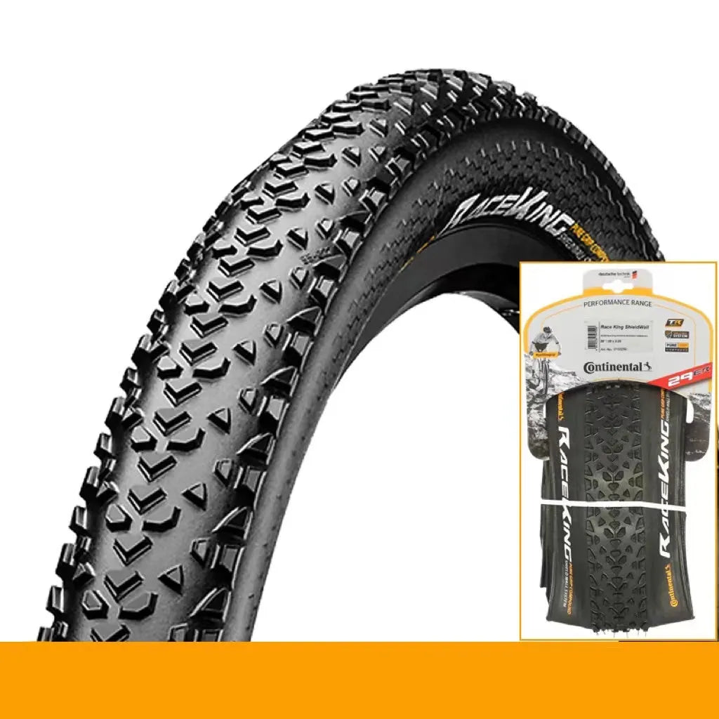 Mountain bike folding outer tyre with yellow sidewall, shown in 27.5x2.2 size.