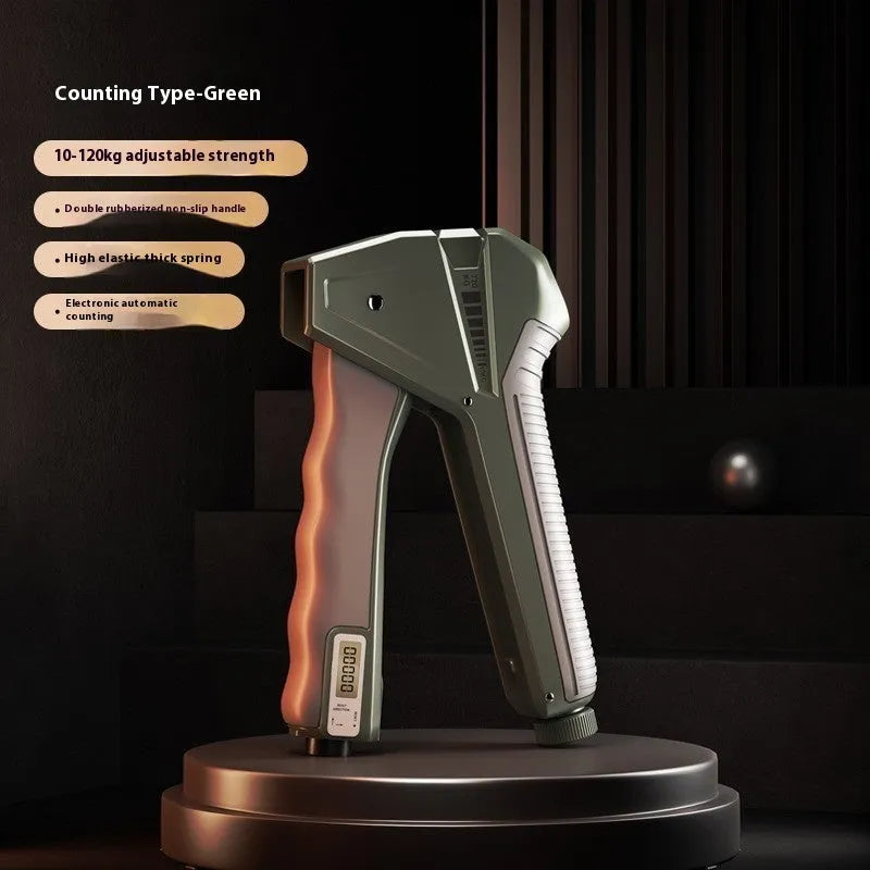 Adjustable hand grip strengthener with 5-60kg resistance range in various colour options