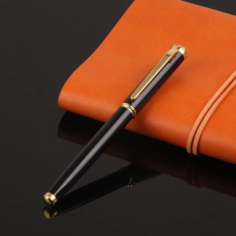 Metal ballpoint pen with 0.5mm stainless steel nib in black or red colour