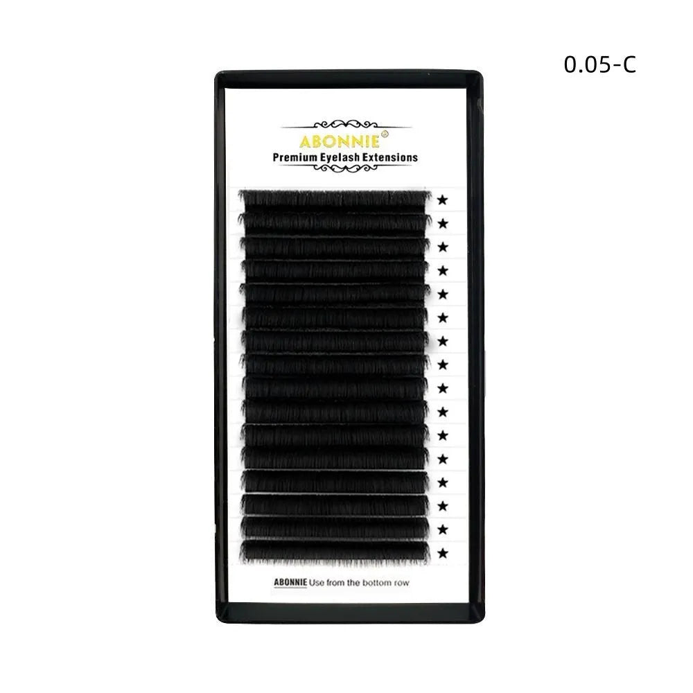 16-row dense false eyelashes with mink hair material in various lengths from 8mm to 18mm