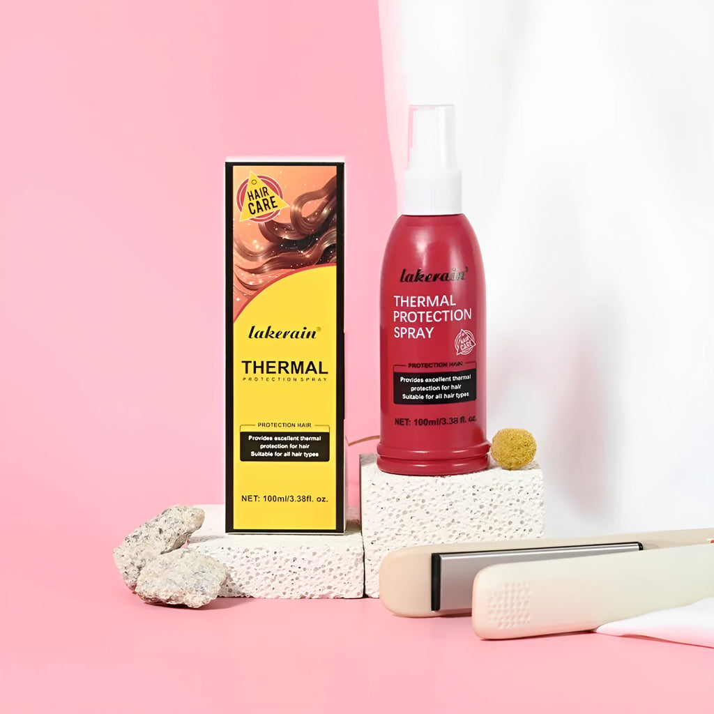 Lakerain Hair Thermal Protection Spray bottle with moisturising nourishing anti-thermal iron protection formula