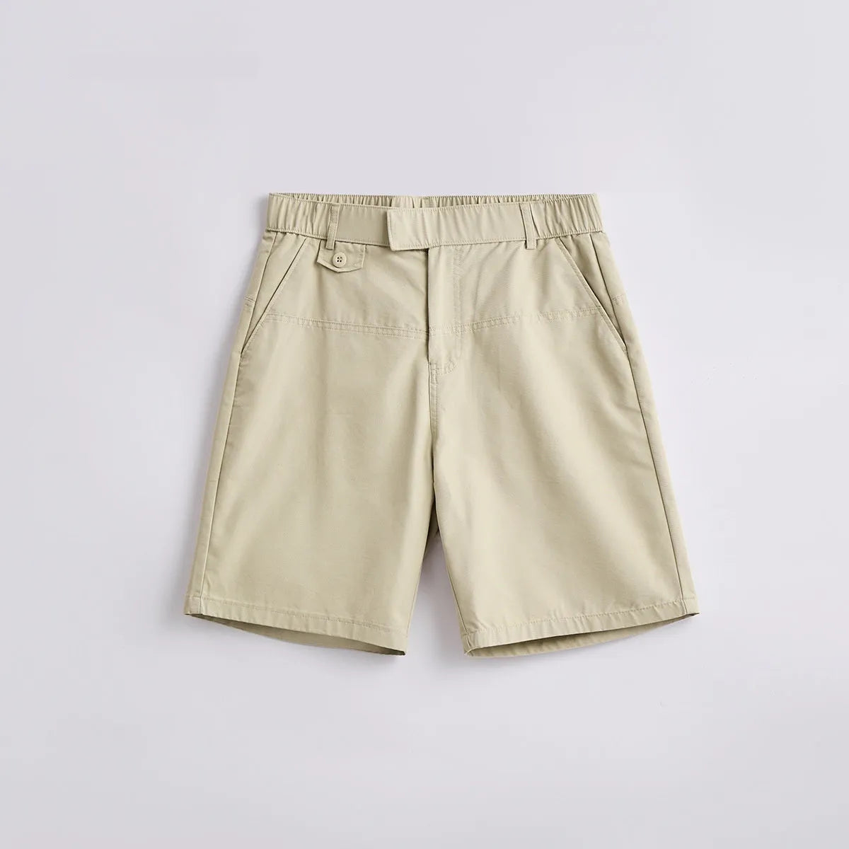 Men's cotton blend casual shorts in loose cut with micro elasticity for summer wear