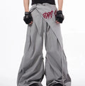 Boy modelling black wide-leg summer pants in a refined Korean style