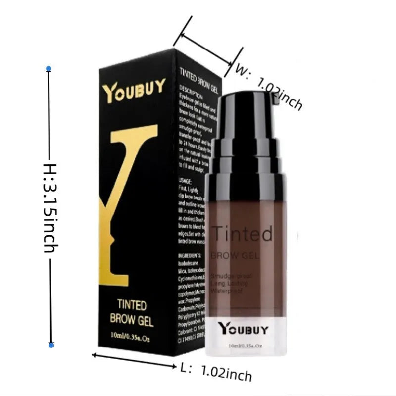 Waterproof eyebrow cream pencil in dark grey and golden yellow shades