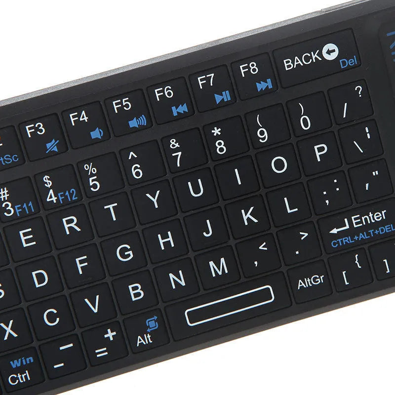 Compact black Bluetooth wireless keyboard for desktop laptop tablet smartphone