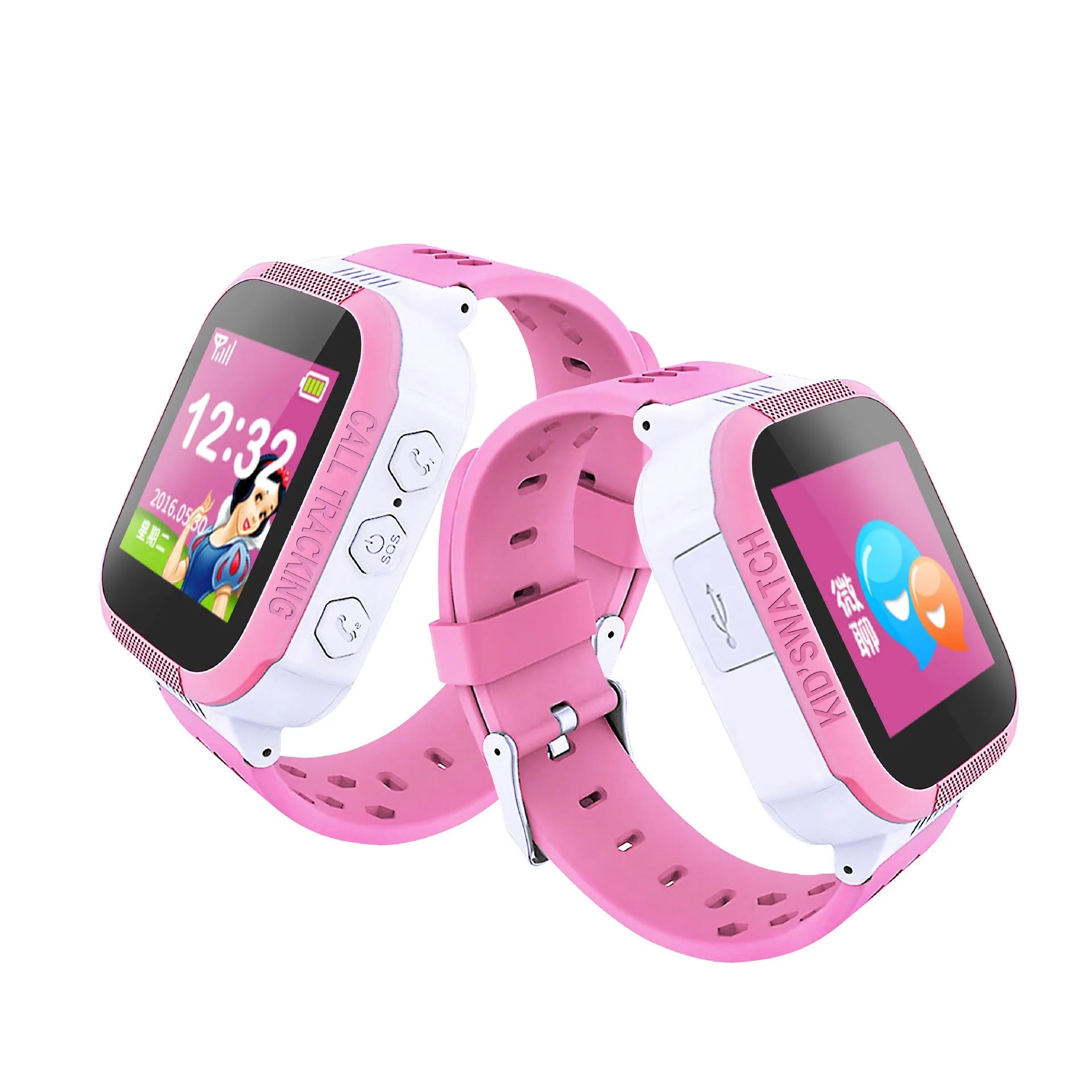 Blue children's phone watch with 1.44 inch IPS touchscreen display
