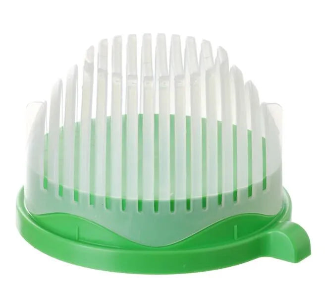 Creative Salad Cutter Bowl with lid and base, polypropylene plastic, blue colour, 13 cutting seams