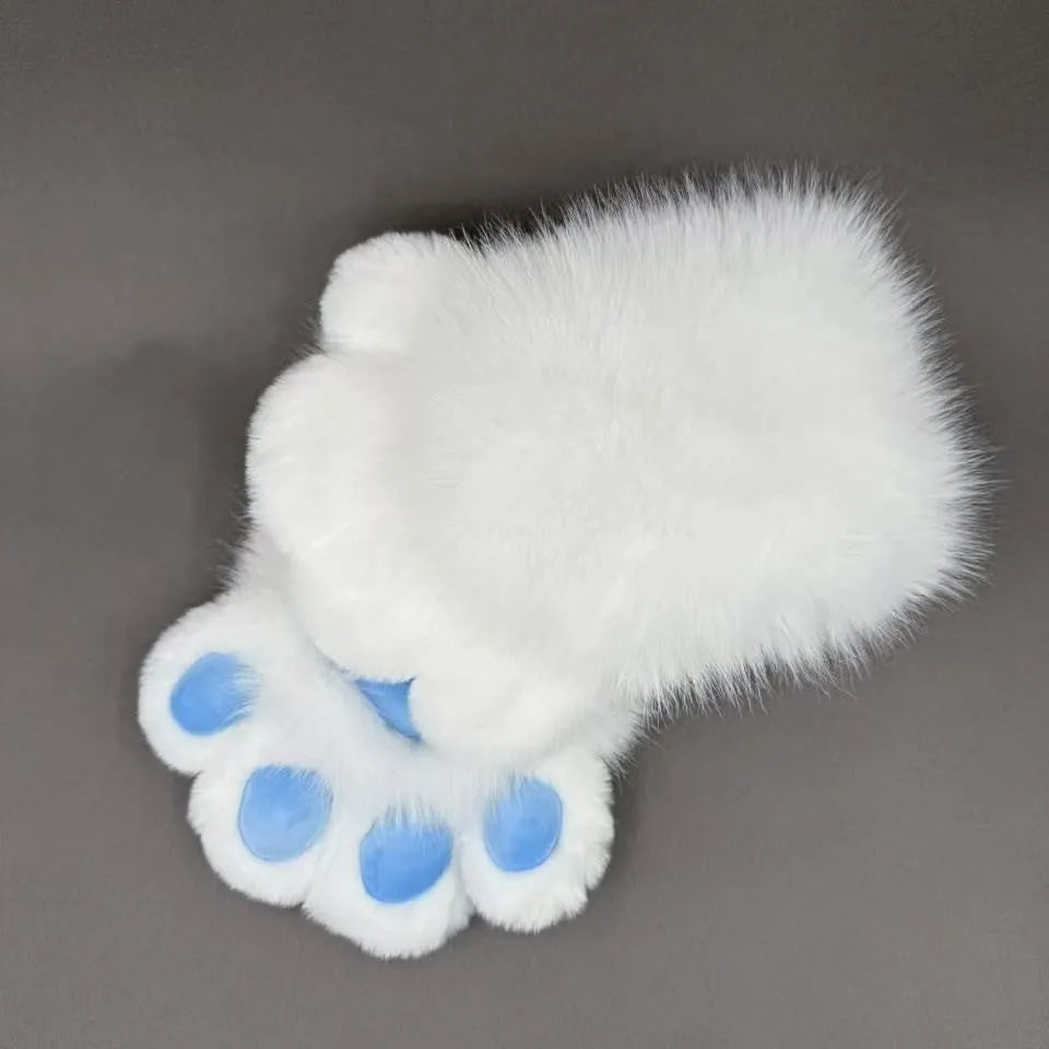 Colourful animal claw cosplay gloves with multiple pad colour options on free size nylon construction