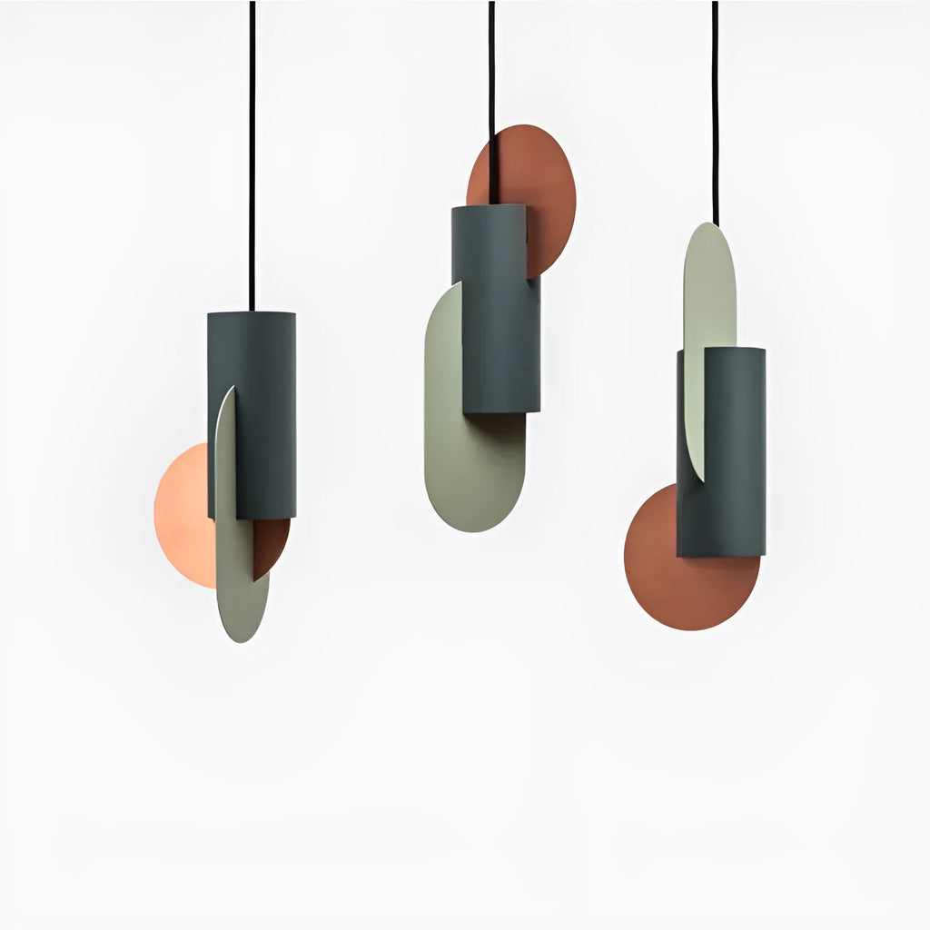 Nordic single head small chandelier in white, grey and pink, iron LED ceiling light, 250x500mm