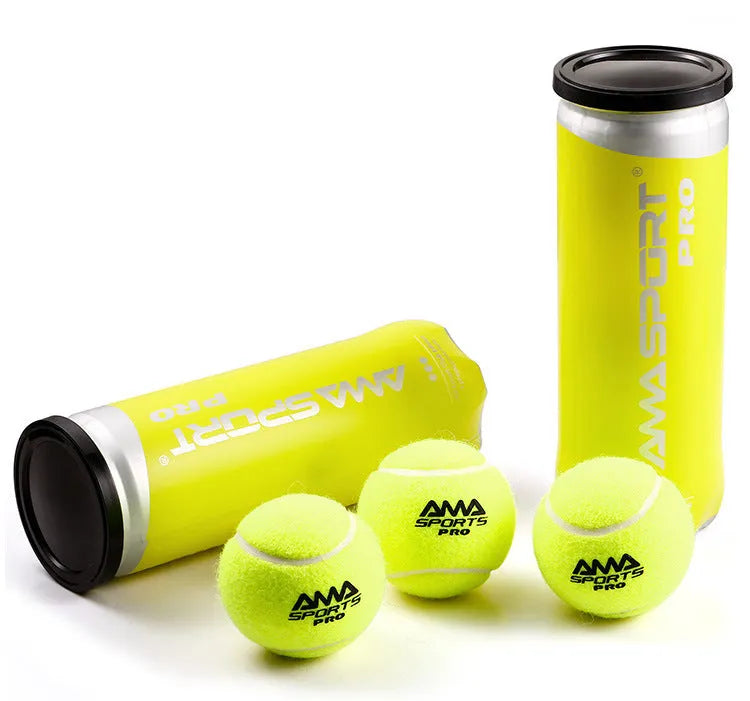 Three cage plate tennis training balls in Cricket-PRO design black green yellow colours