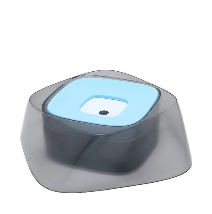 Pet dog bowl with floating anti-spill disc, 750ml capacity, arch shape design, and anti-skid cushion, beige colour