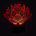 Modern lotus-shaped acrylic night light with touch switch and LED illumination.