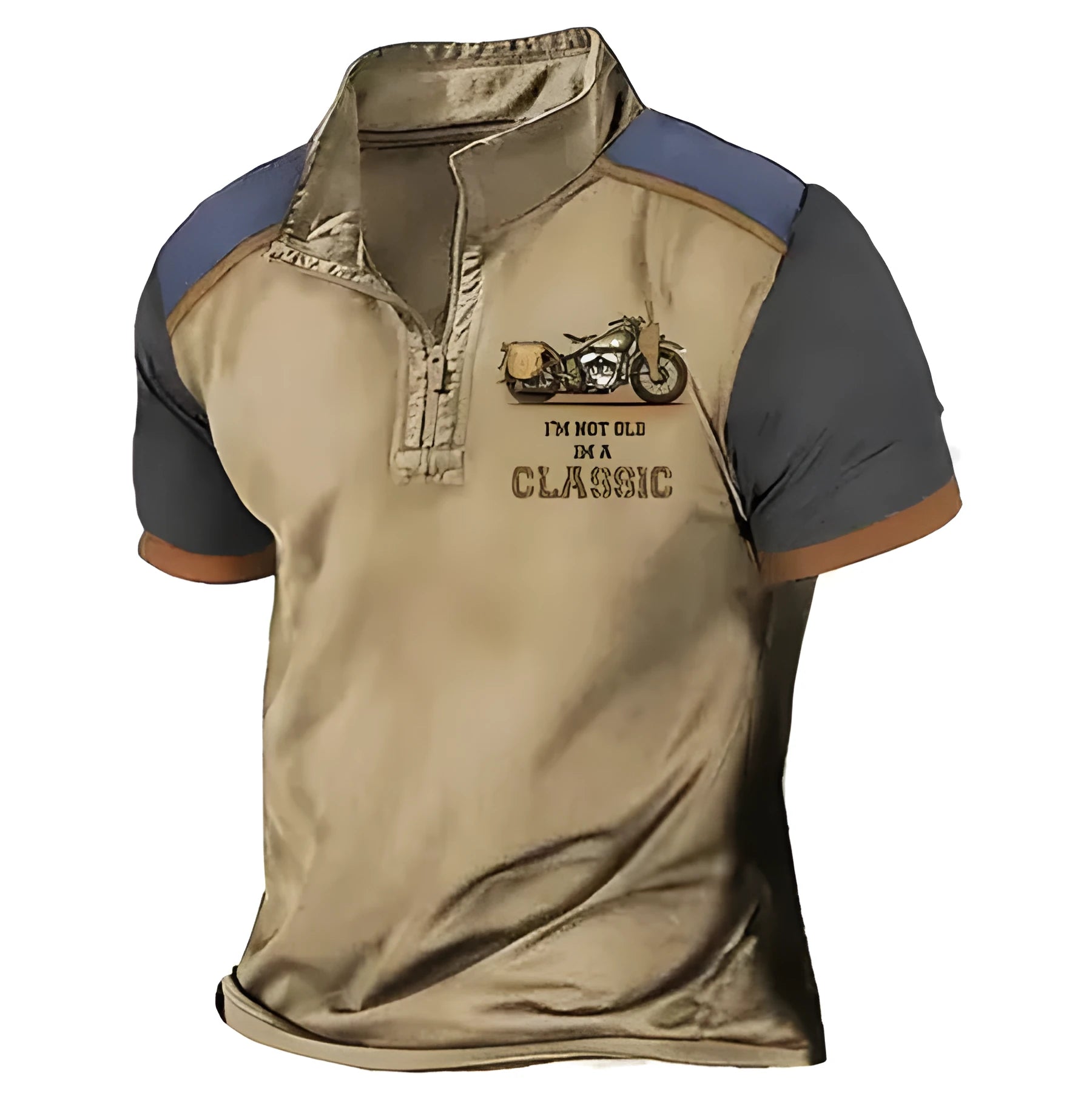 Men's loose fit solid colour golf polo shirt in textured bird eye cloth fabric.