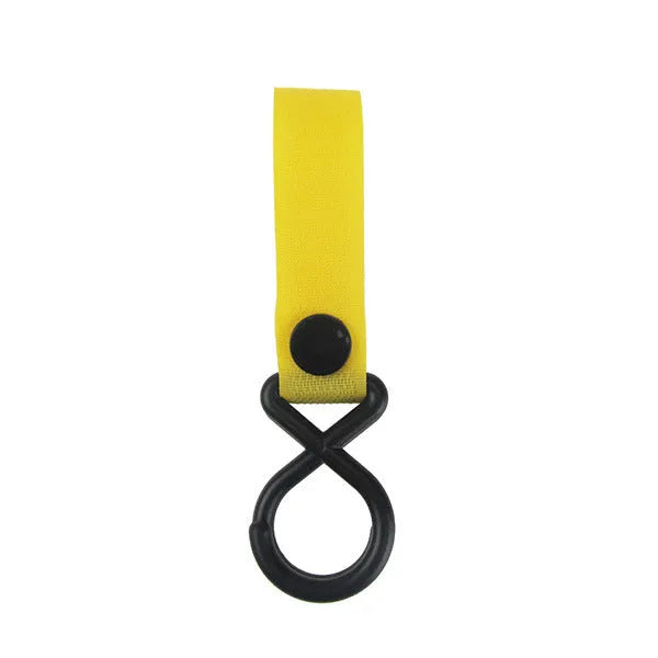 Nylon luggage velcro hook in assorted colours on white background with independent OPP packaging.