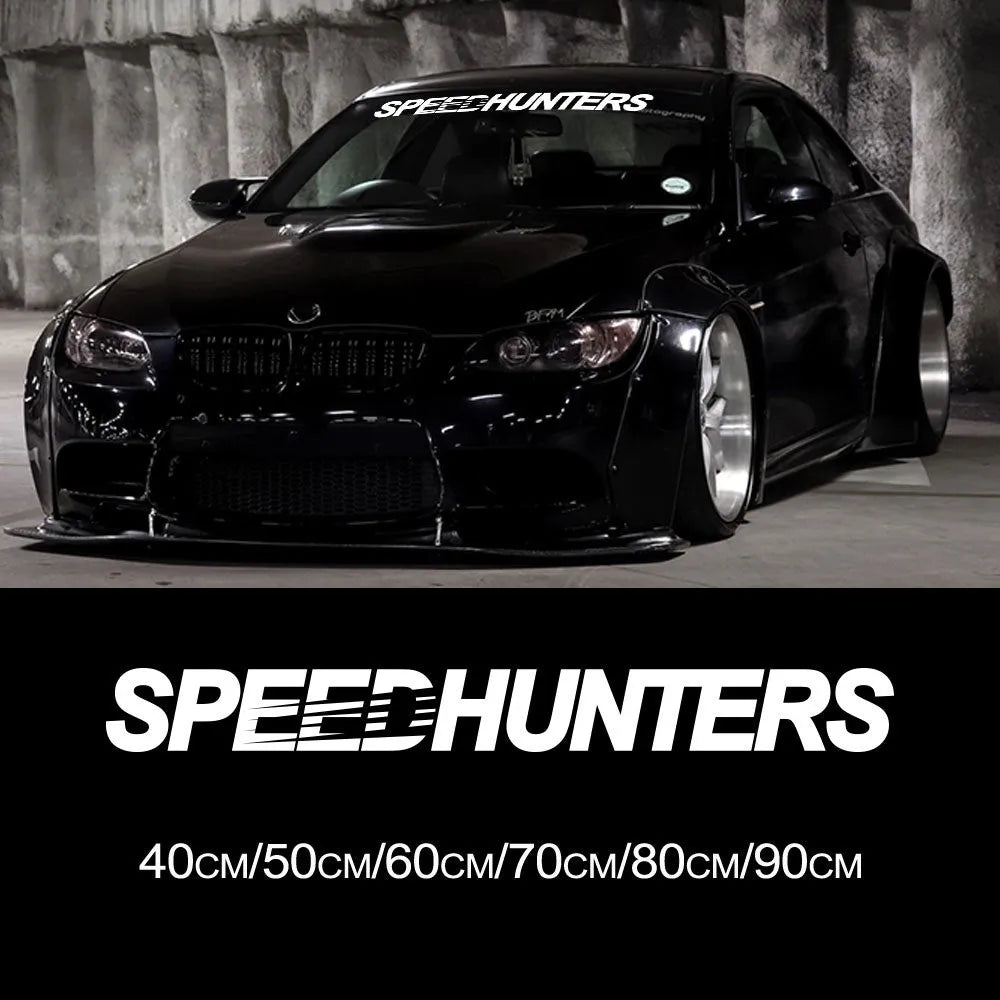 Speed Hunters reflective vinyl car sticker 59cm by 10cm in various colour options
