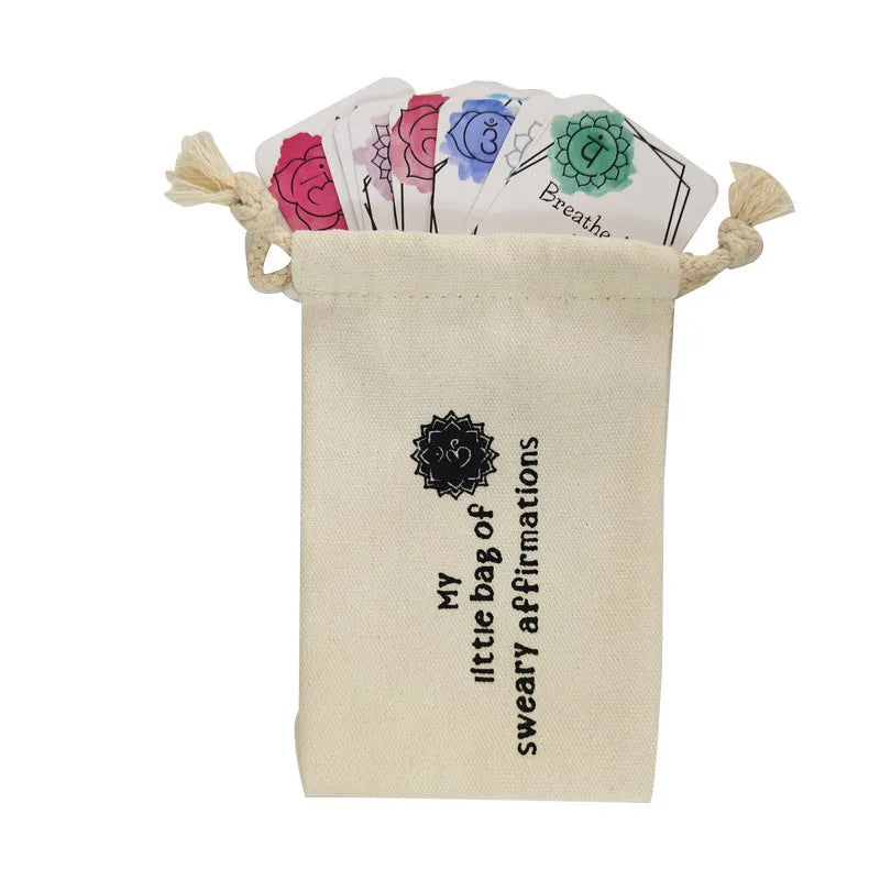 Set of 16 colourful affirmation cards with soft animal artwork for daily encouragement