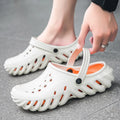 Men's beige EVA slipper sandals with a perforated upper and textured non-slip sole.