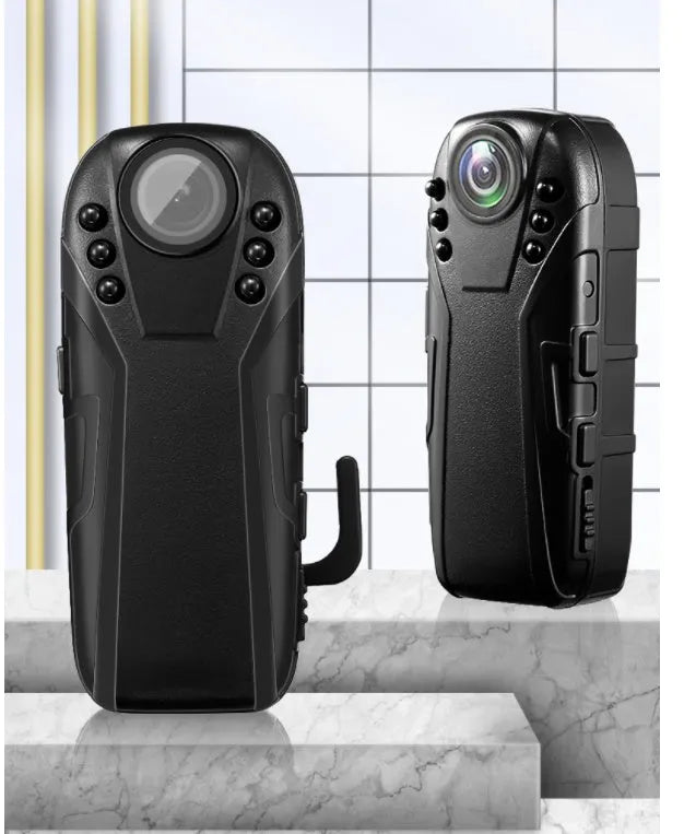 Portable law enforcement recorder with plastic shell, 1080P HD camera, and wide-angle lens
