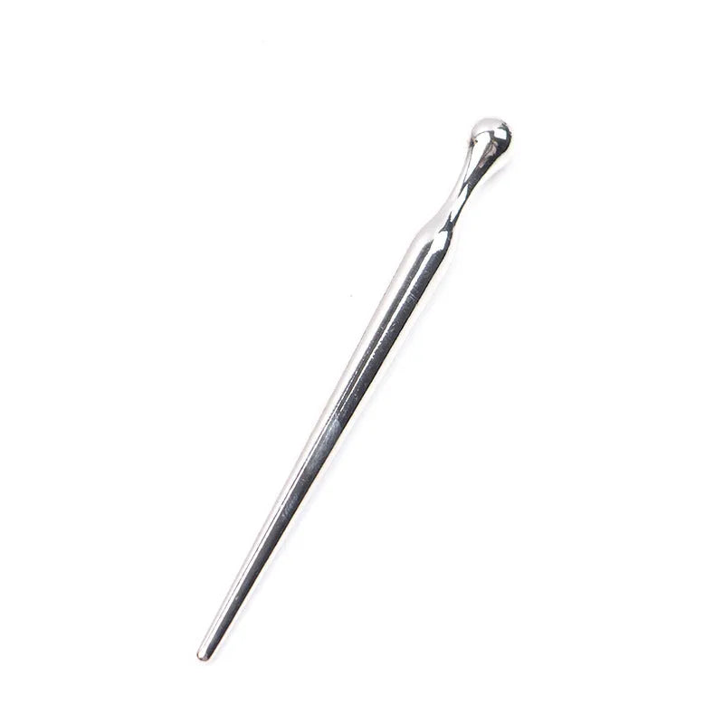Metal round beads urethral horse eye stick stimulation plug in silver colour on surface