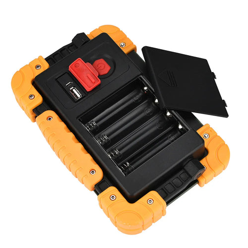Yellow aluminium alloy COB work light with 50W power and 120° wide beam