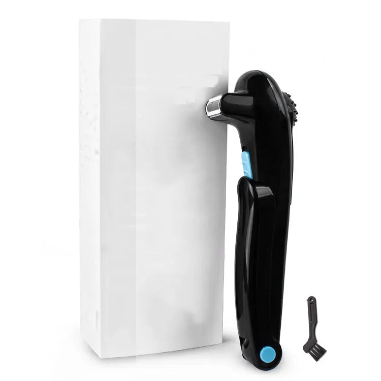 Black folding hair back body electric shaver for cordless hair removal