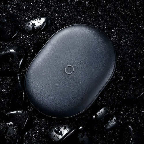 Baseus rough 15W wireless charging pad in black colour with Type-C port