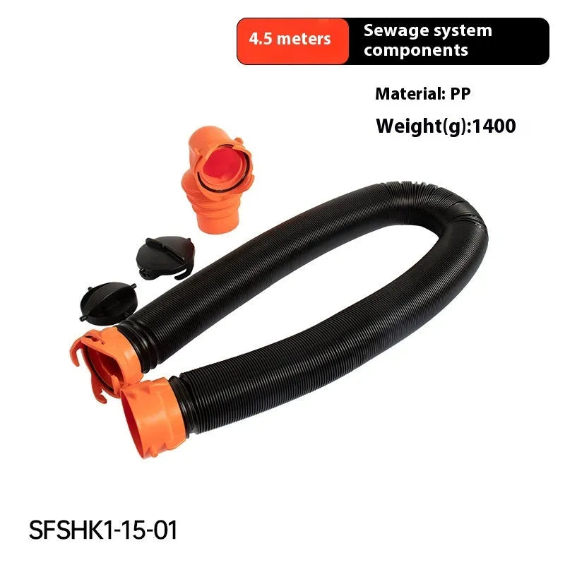 90 degree rotary elbow joint connector for caravan sewage hose waste water drainage system