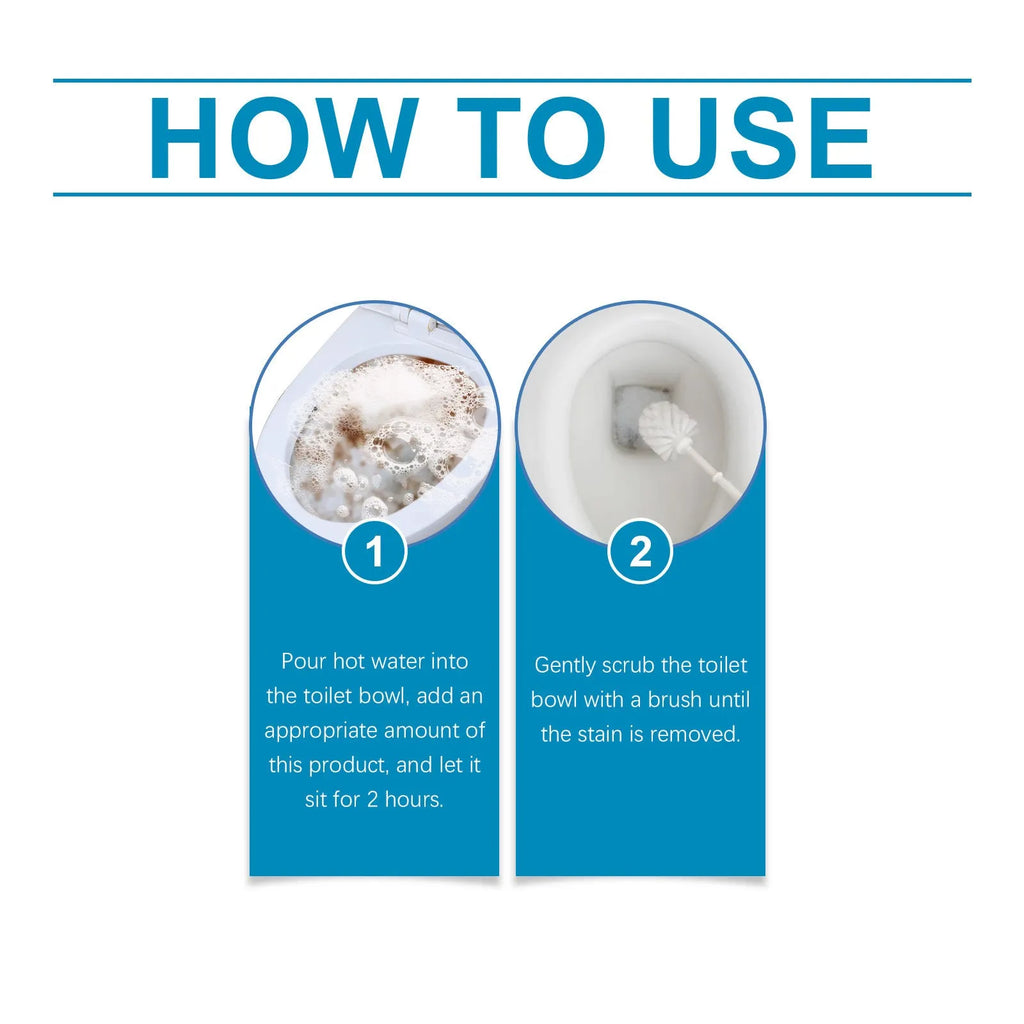 Toilet cleaning powder 120g pack with four individual 30g sachets for stain and odour removal