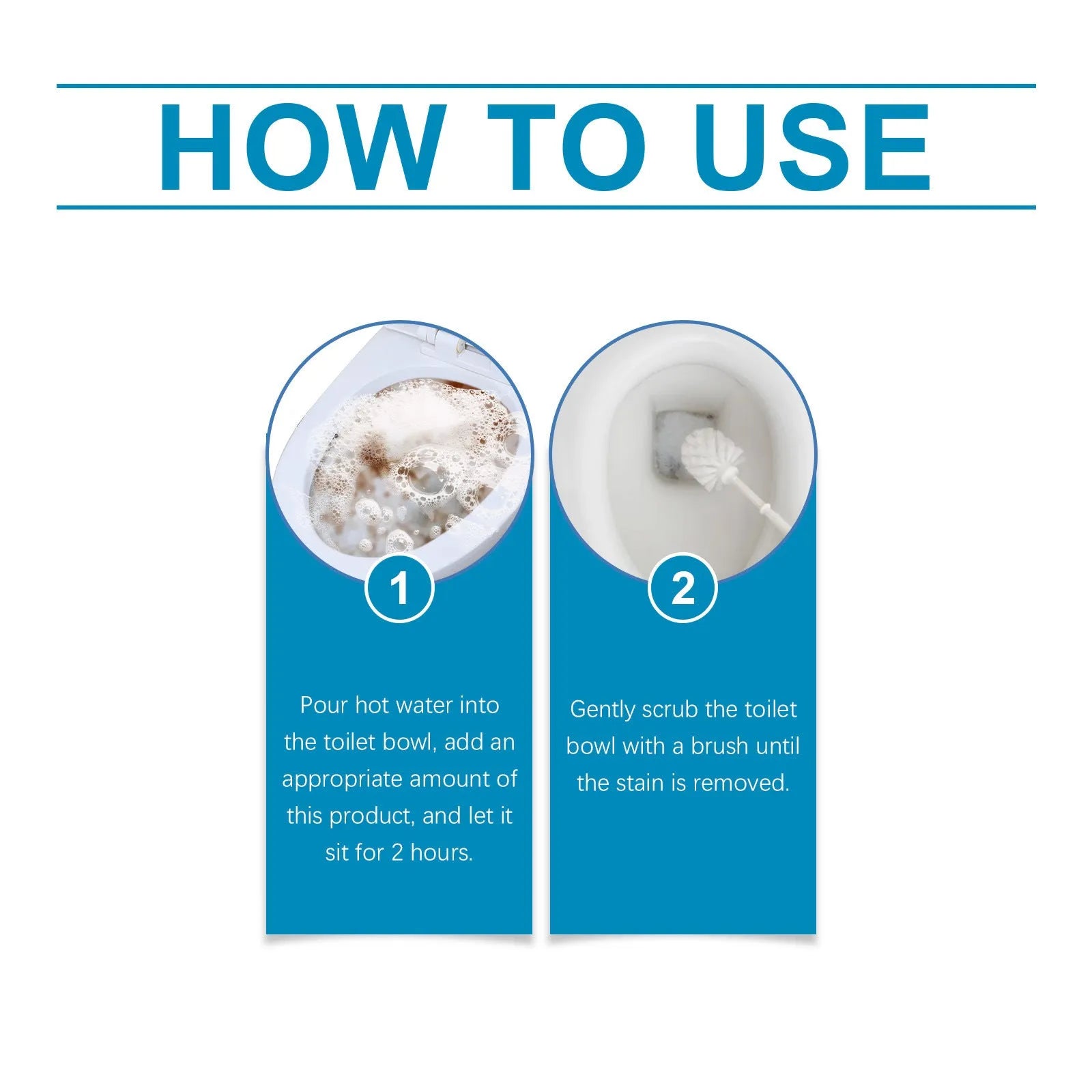 Toilet cleaning powder 120g pack with four individual 30g sachets for stain and odour removal