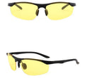 Polarized sports cycling sunglasses with TAC lens and PC frame in black blue colour