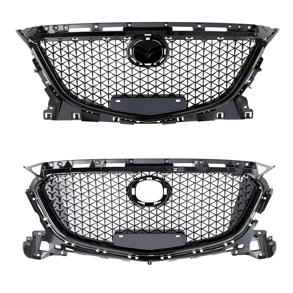 DK three-section front shovel car diffuser for BMW M3 M4 tail conversion in carbon fibre finish.