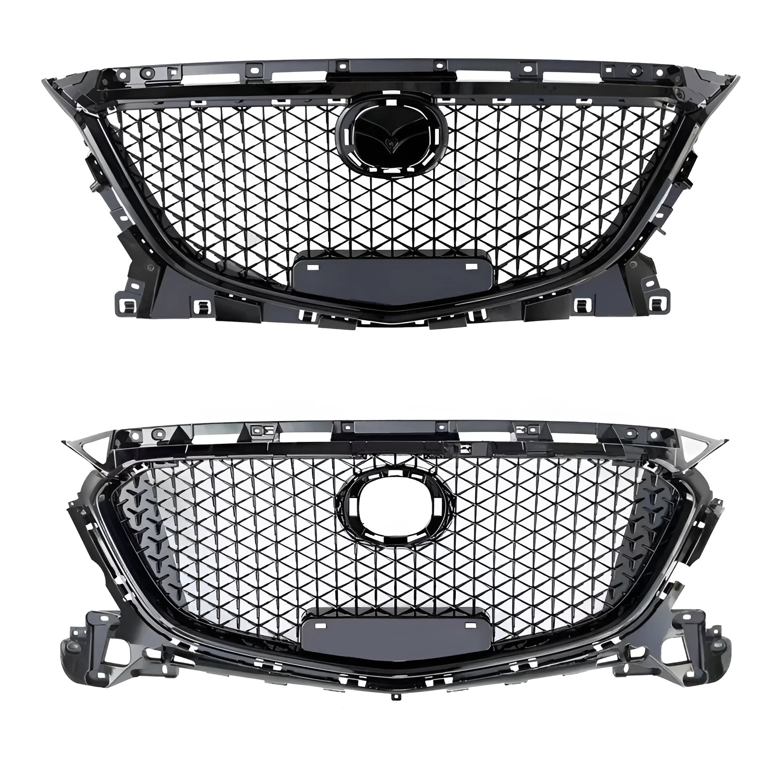 DK three-section front shovel car diffuser for BMW M3 M4 tail conversion in carbon fibre finish.