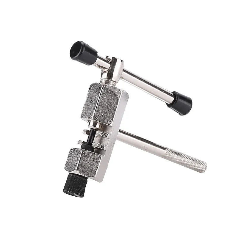 Iron bicycle repair tool set with chain cutting device and central shaft puller for mountain bike maintenance