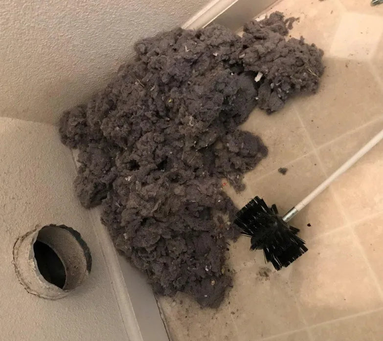 Flexible 600mm dryer pipe cleaning brush with nylon bristles for chimney and vent cleaning