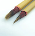 Small red hair Chinese writing brush with 23cm bamboo handle and traditional brush tip