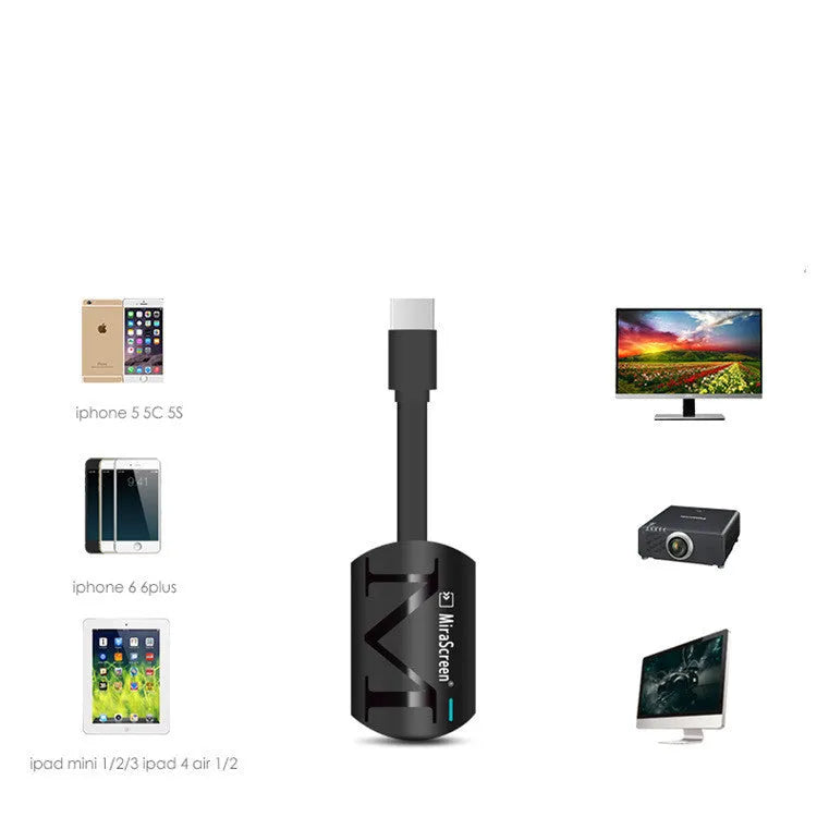 Black smartphone TV dongle adapter measuring 52mm with USB and HDMI connectors