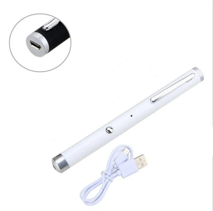 Green laser pointer pen with aluminium alloy body in black, camouflage or white colour options