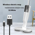 Wireless robotic floor cleaner with sweeping and mopping functions in S5 Green colour with USB charging cable