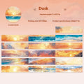 Japanese paper sky theme decorative washi tape roll showing colourful clouds design on 30mm width tape