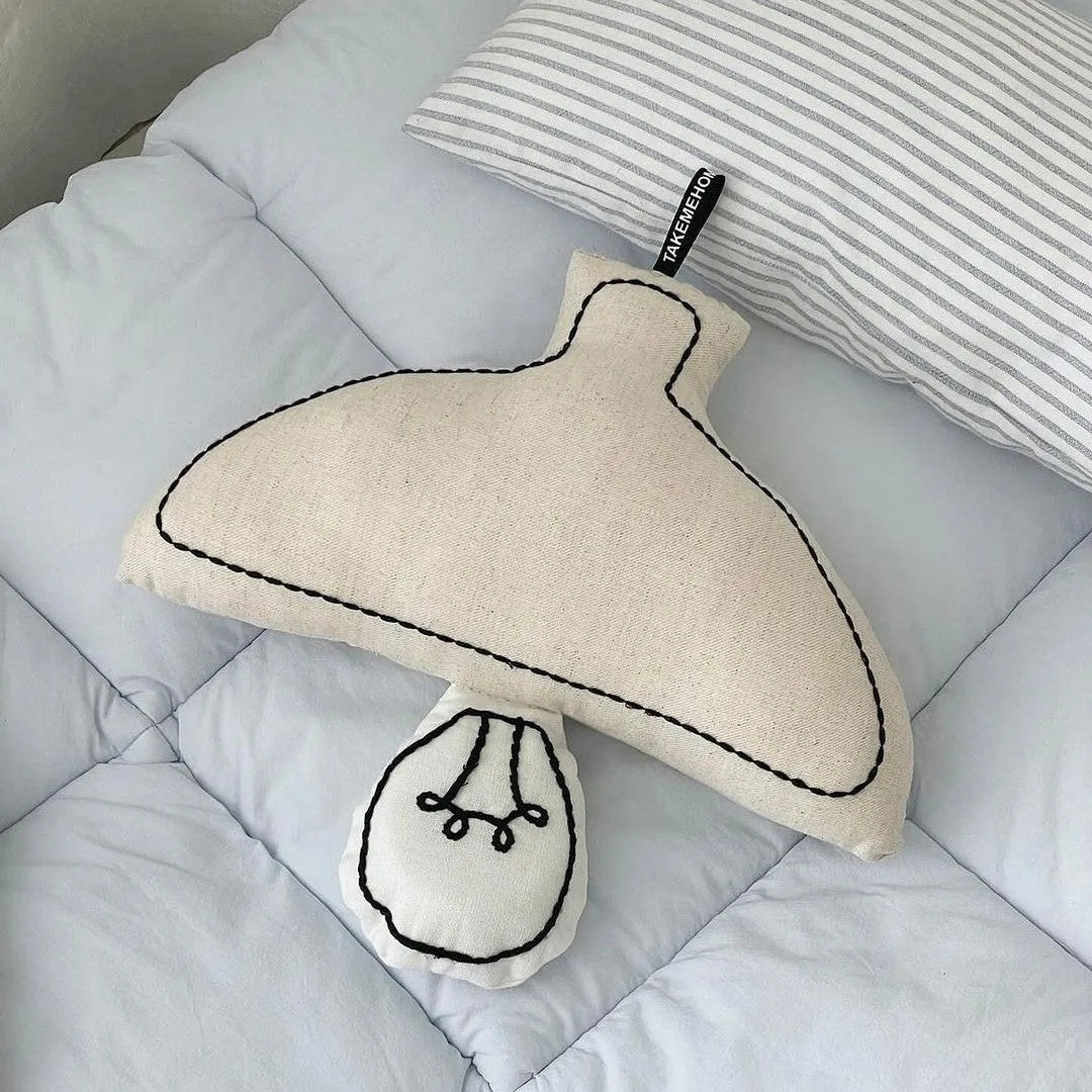 Beige fabric lampshade LED bedside lamp hanging on nursery wall for baby feeding