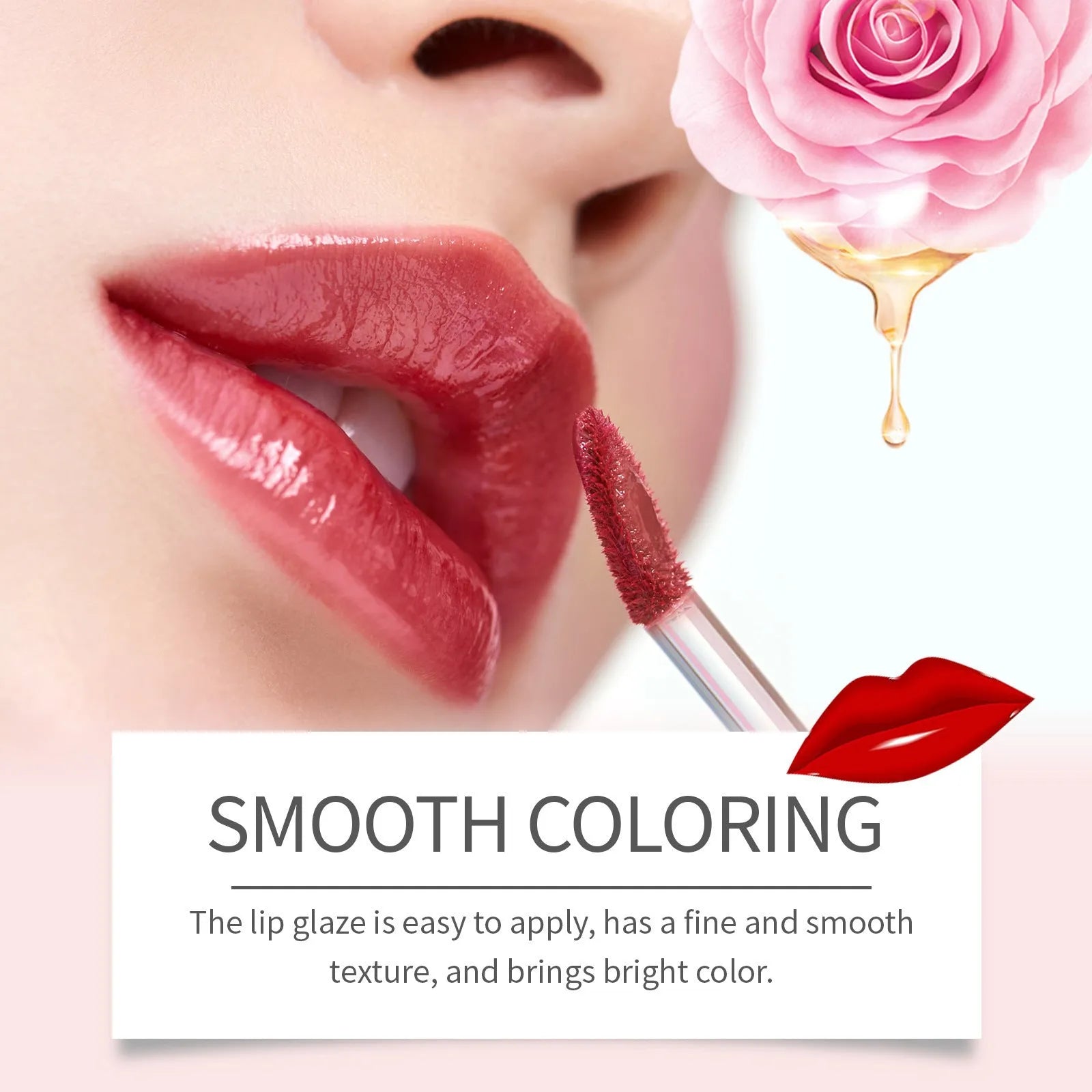 Double-headed lip liner and lacquer pen with lip gloss and a matching eyeliner pencil.