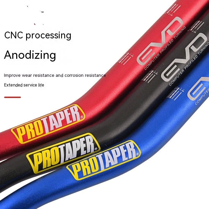 Orange aluminium scrambling motorcycle handlebar with 28mm diameter and 80cm width measurement